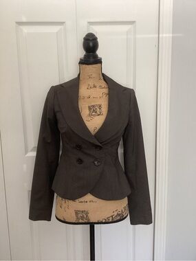 The Limited Chocolate Brown Tailored Double-Breasted Women's Suit